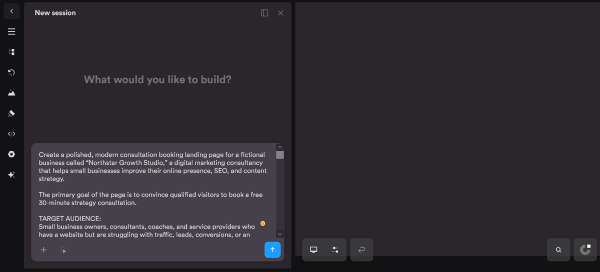 Onepage AI Generator Prompt