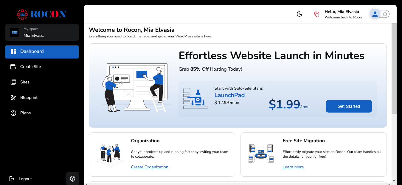 Rocon Managed WordPress Hosting | On-boarding 