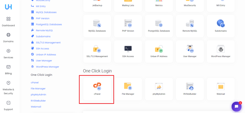 Ultahost Cpanel