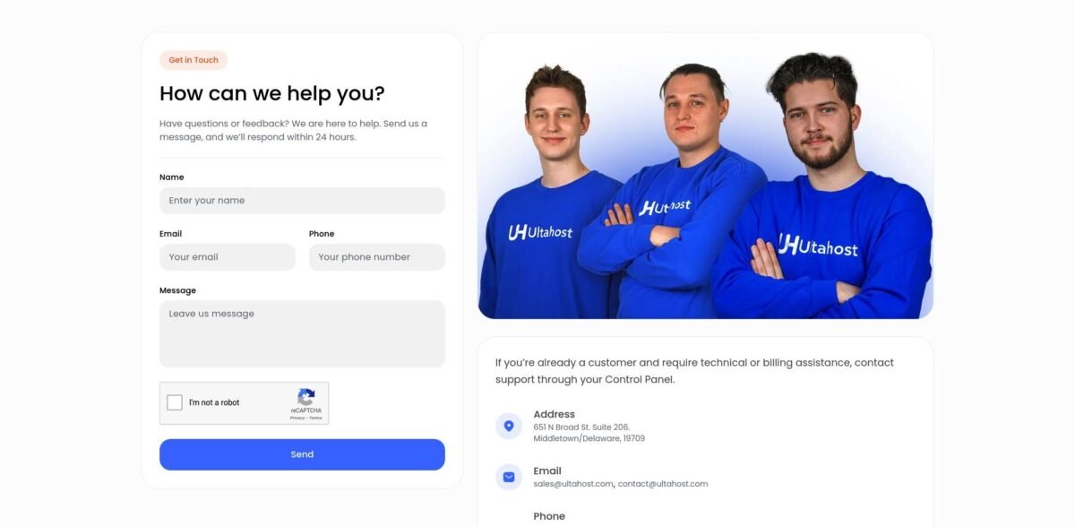 Ultahost Customer Support
